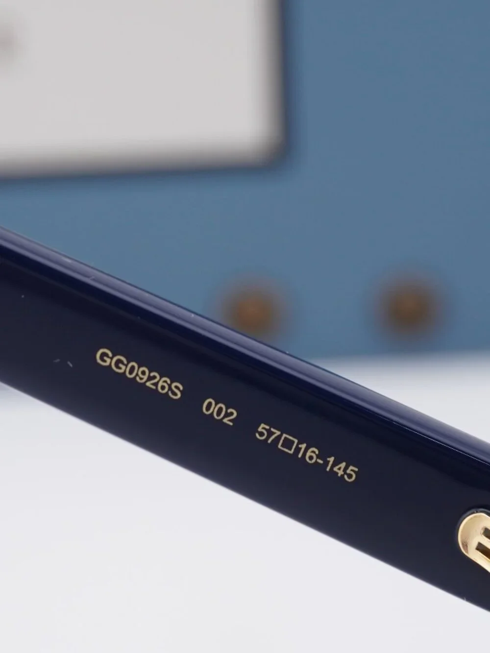 Gucci GG0926S 002 Square Sunglasses - Havana / Blue